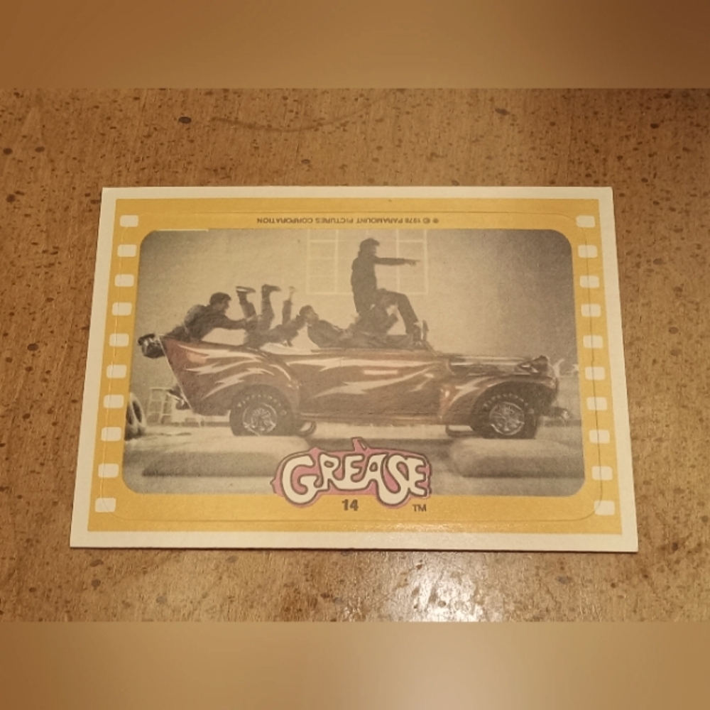 Grease 1978 Sticker/ Trading Card #14